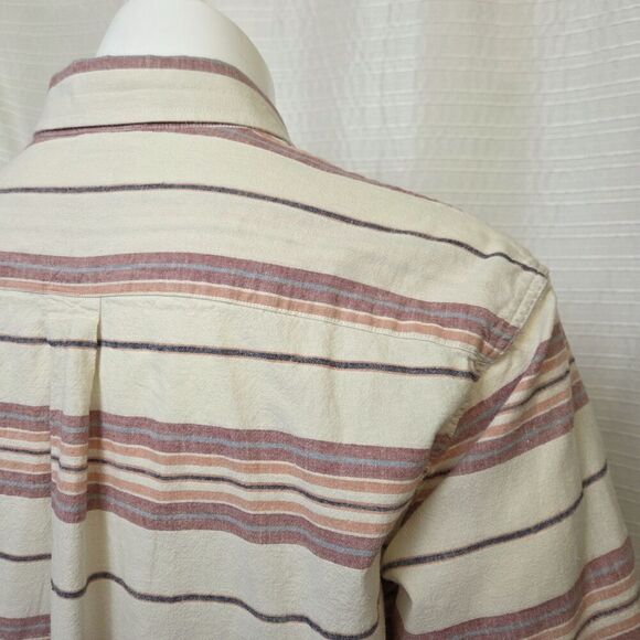 LL Bean Hemp Blend Backyard BBQ Shirt Neutral Tones SS Untucked Length Men’s L - Picture 4 of 12